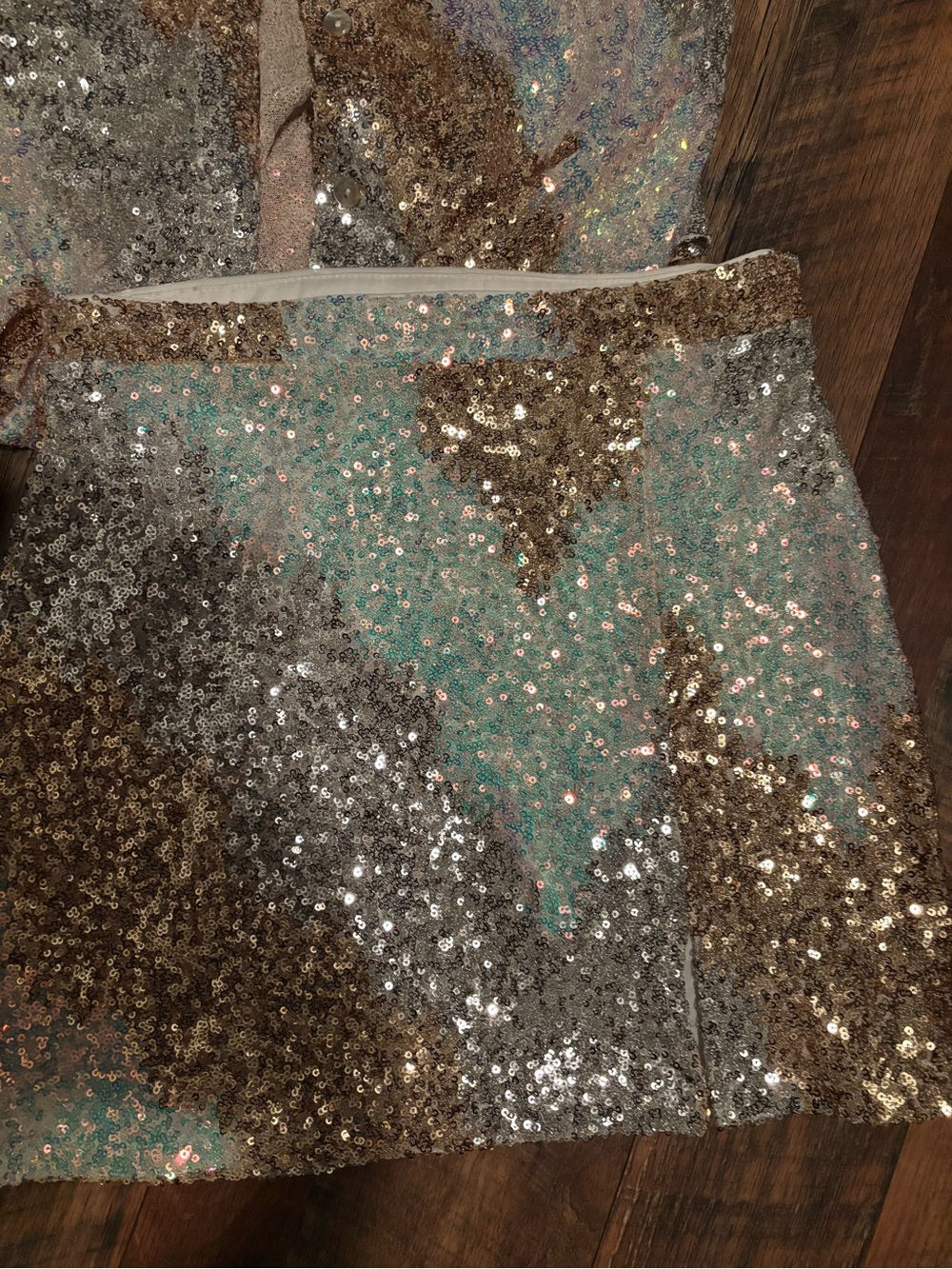 12th Tribe Sequin Multi-Color Shimmer Top & Skirt Set - Picture 5 of 5